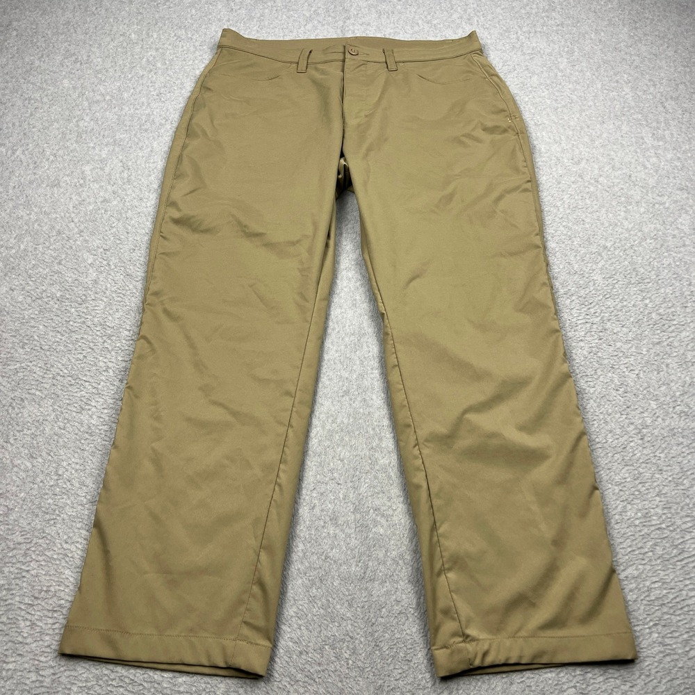 Under Armour Tech Golf Pants Mens 38x30* Khaki Stretch Loose Match Play 1300198